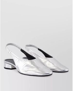 Aeyde Leather Round-Toe Flat Mules - White