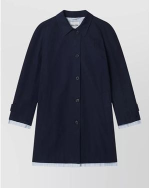 Miu Miu Tailored Jacket Long Sleeves Side Pockets - Blue