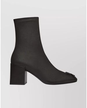 Courreges Leather Ankle Boots - Black