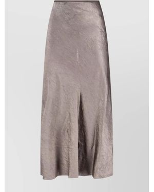 Maison Margiela High Waist Textured Midi And Knee Length - Brown