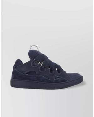 Lanvin Leather High-Top Trainers - Blue