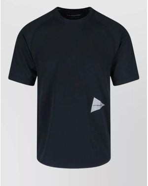 and wander Crew Neck T Shirt Short Sleeves Top - Black