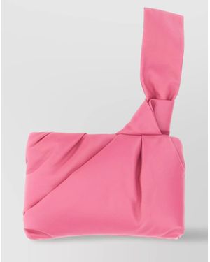 Ambush Wrist Clutch With Twisted Knot Handle - Pink