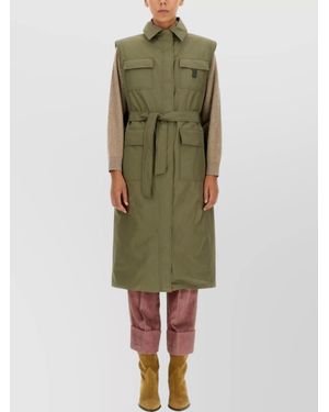 Brunello Cucinelli Single Breasted Trench Coat - Green