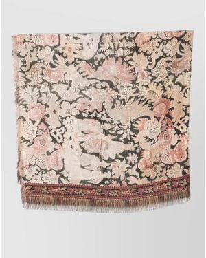 Pierre Louis Mascia Printed Silk Scarf - Natural