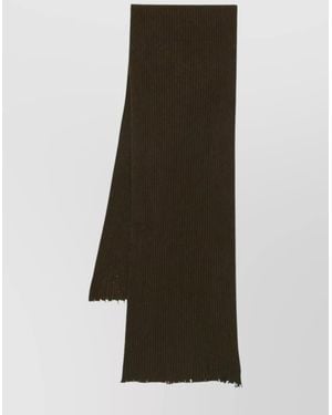 Uma Wang Cashmere Ribbed Fringed Scarf - Multicolour