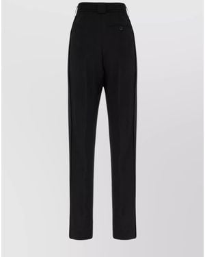 Lanvin Leather Tailored Trousers - Black