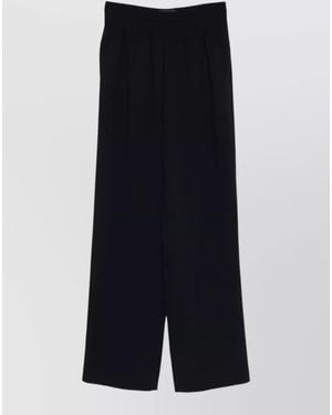 Emporio Armani Pleated Wide-Leg Trousers - Blue