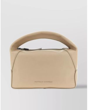 Brunello Cucinelli Na Leather Mini Bag - Natural