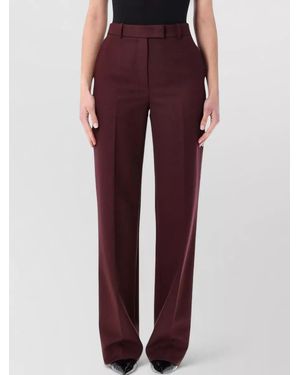 Frankie Shop Lenora High Waist Straight Wool Trousers - Red