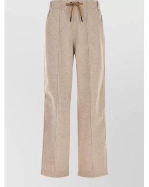 Moncler Flannel Trousers - Natural