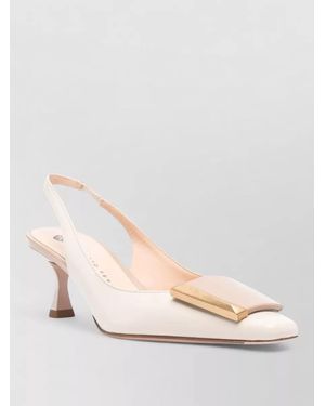 Roberto Festa Pumps High Heel Metallic Accent Kitten - Pink
