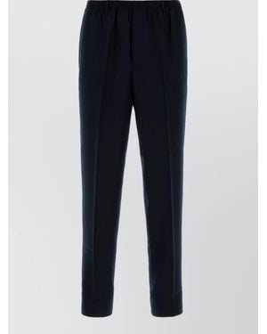 Cellar Door Stretch Wool Straight-Leg Pants - Blue