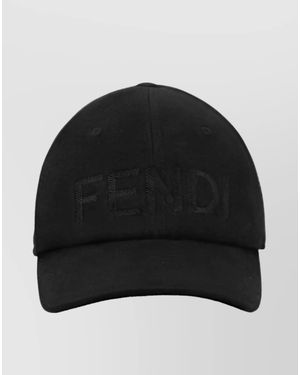 Fendi Cotton Baseball Cap - Black