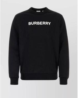 Burberry Generous Fit Cotton Jumper - Black