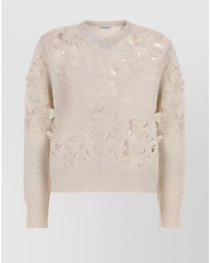 Burberry Wool Jumper - Natural