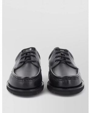 Paraboot Lace Up Shoes Round Toe Chunky Sole - Black