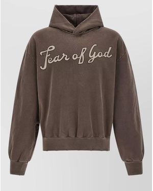 Fear Of God 26 Raglan Hoodie Relaxed Fit Ribbed Cuffs - Grey