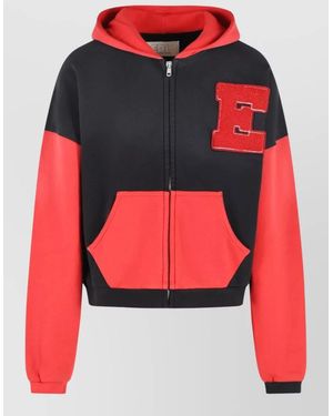 ERL Cotton Varsity Hooded Jacket - Red