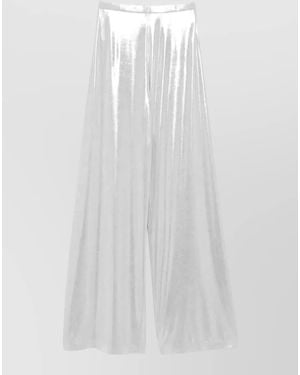 Norma Kamali High Waist Bias Cut Floor Length Trousers - White