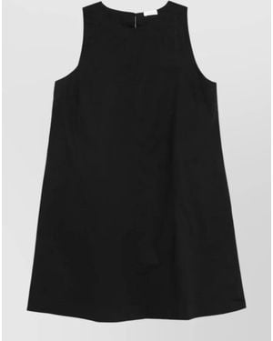 Roberto Collina A Line Cotton Mini Dress Sleeveless - Black
