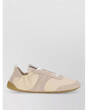 Chloé Nylon Low-Top Sneakers - Natural