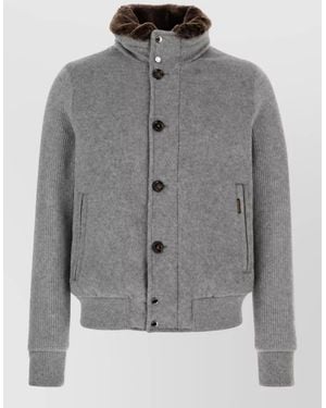 Moorer Cashmere Down Padded Coat - Grey