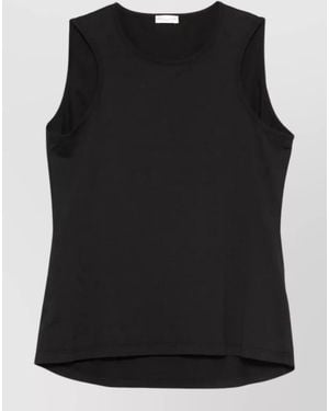 Roberto Collina Cotton Tank Top Round Neck Sleeveless - Black