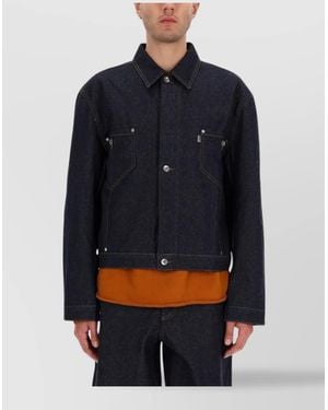 YMC Utility Jacket With Chest Pockets And Long Sleeves - Blue