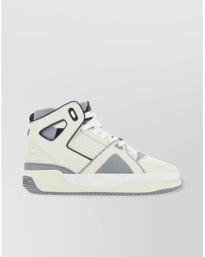 Just Don Leather High-Top Trainers - Metallic