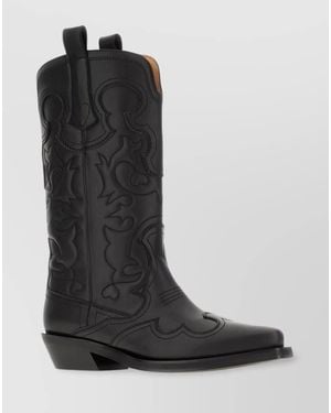 Ganni Leather Boots - Black