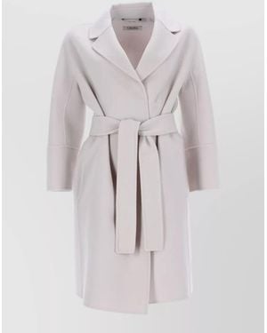 Max Mara Wool Belted Coat - Multicolor