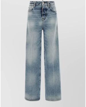 DSquared² Wide Leg Denim Jeans Belt Loops - Blue
