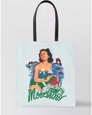 Moschino Printed Tote Bag - White