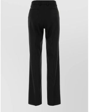 PT Torino Stretch Wool Blend Tailored Belt Loop Pants - Black