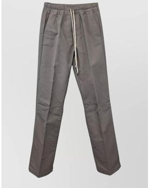 Rick Owens Dietrich Drawstring Straight Leg Pants - Gray