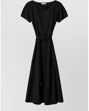 Lemaire Belted Midi Dress - Black