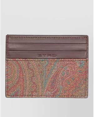 Etro Paisley Cardholder - Brown