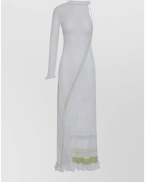 Roberta Einer Cotton Long-Sleeve Fitted Maxi Dress - White