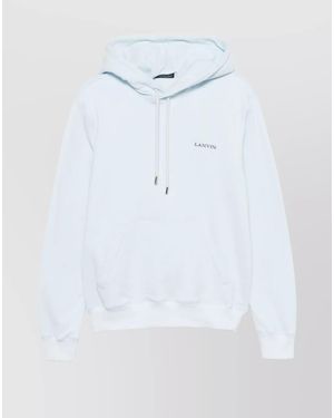 Lanvin Cotton Hooded Sweatshirt - Blue