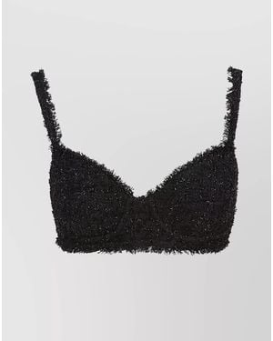 Balenciaga Tweed Top - Black