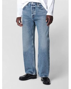 Agolde Straight Leg Denim Jeans Five Pockets Belt Loops - Blue