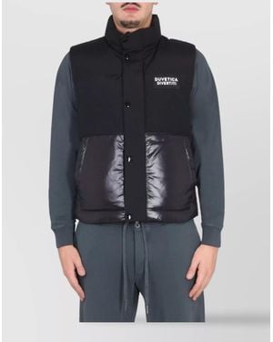 Duvetica Drawstring Hood High Collar Shiny Finish - Blue