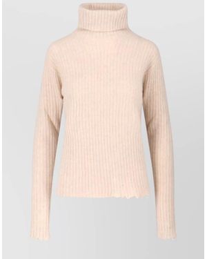 Uma Wang Cashmere Ribbed Turtleneck Jumper - White