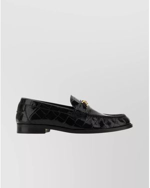 Versace Leather Loafers - Black