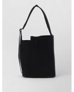 Homme Plissé Issey Miyake Utility Small Tote Shoulder Bag - Black