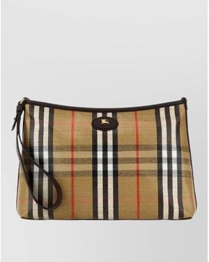 Burberry Leather Wallet And Cardholder Wrist Strap - Natural