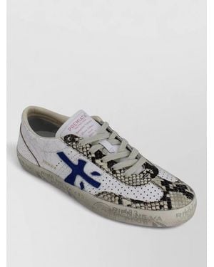 Premiata David Urban Leather Suede Trainers - Metallic