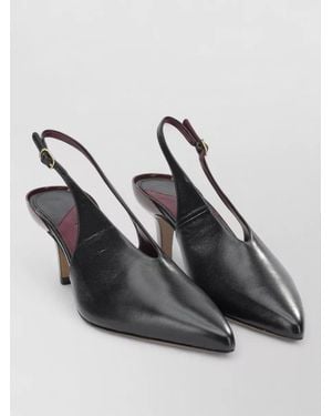 Chloé Suzie 50Mm Leather Slingback Pointed Pumps - Black