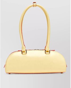 DIESEL 1Dr Dome Leather Shoulder Bag - Natural